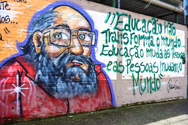 Eugênio Magno Quem Tem Medo De Paulo Freire Mural Da Escola Municipal Paulo Freire Do Bairro Cidade Nova Caxias Do Sul. Foto Claudia Velho